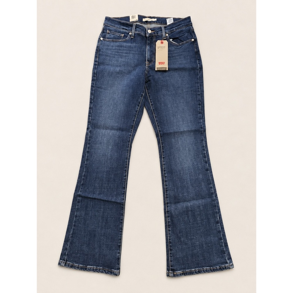 Signature by Levi Strauss Classic Bootcut Jeans 12 Short W31 L30 Dark Wash NWT